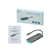 Produktbild för i-Tec USB-C Metal Nano Dock 4K HDMI + Power Delivery - dockningsstation - USB-C 3.1 - HDMI