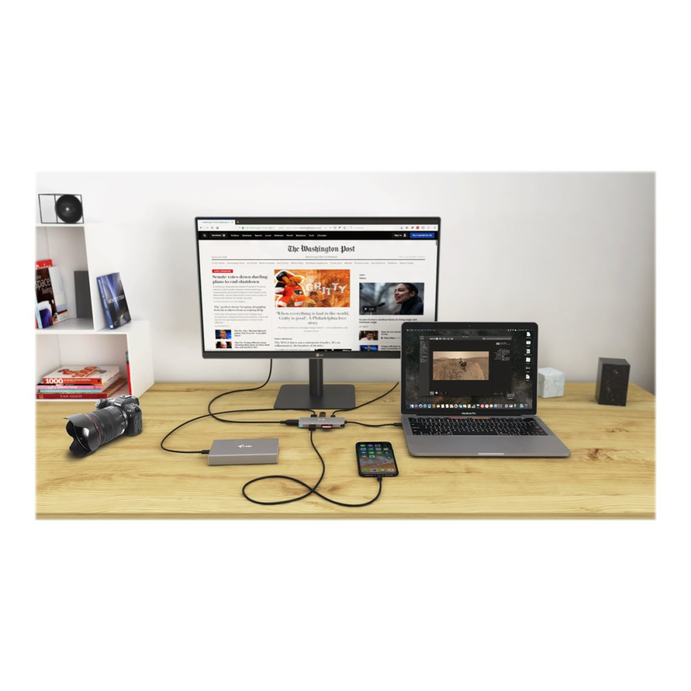 Produktbild för i-Tec USB-C Metal Nano Dock 4K HDMI + Power Delivery - dockningsstation - USB-C 3.1 - HDMI