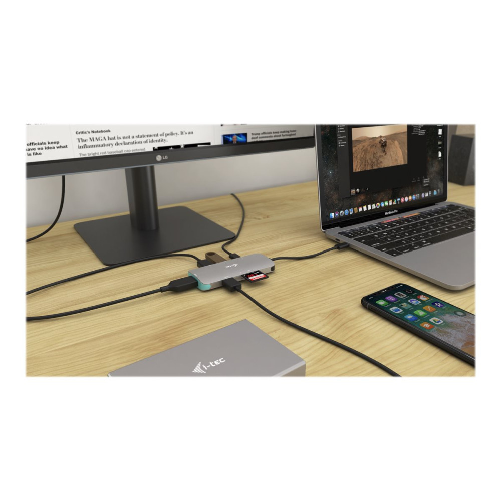 Produktbild för i-Tec USB-C Metal Nano Dock 4K HDMI + Power Delivery - dockningsstation - USB-C 3.1 - HDMI