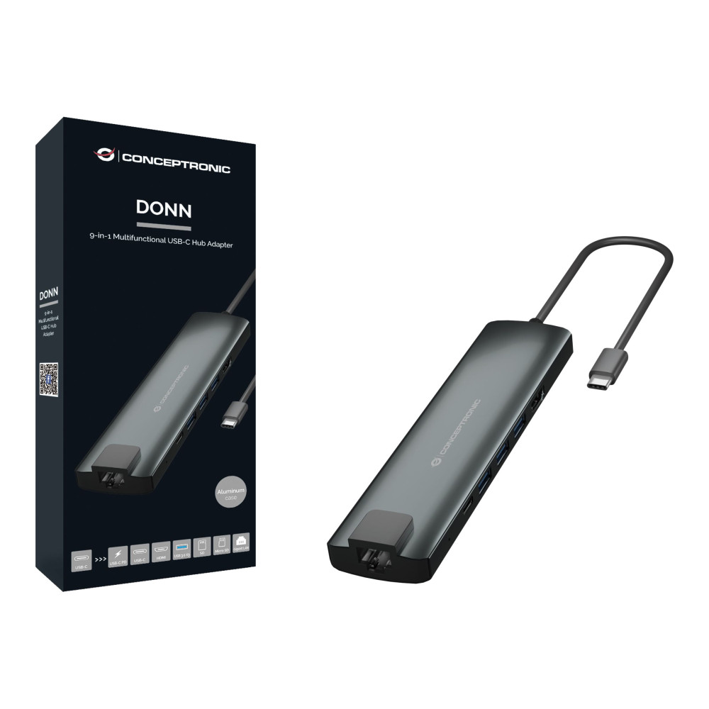 Produktbild för Conceptronic DONN06G - dockningsstation - USB-C 3.1 Gen 1 - HDMI - 1GbE