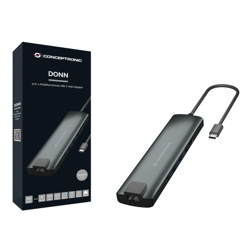Conceptronic Conceptronic DONN06G - dockningsstation - USB-C 3.1 Gen 1 - HDMI - 1GbE