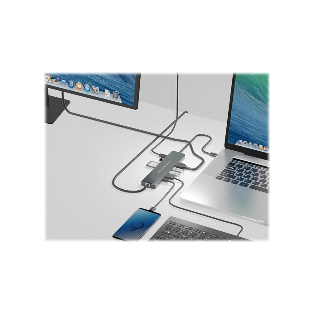 Produktbild för Conceptronic DONN06G - dockningsstation - USB-C 3.1 Gen 1 - HDMI - 1GbE