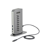 Produktbild för StarTech.com USB-C USB-A dockningsstation - Hybrid universell USB 3.0-dockningsstation för USB-C eller USB-A bärbar dator - Dubbla skärmar 4K 60 Hz HDMI/DisplayPort - 6x USB-A, GbE - USB 3.1 Gen 1 - Windows/Mac - dockningsstation - USB - 2 x HDMI, 2 x DP 