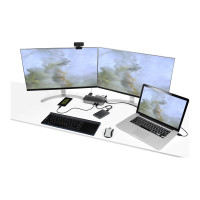 Produktbild för StarTech.com USB-C USB-A dockningsstation - Hybrid universell USB 3.0-dockningsstation för USB-C eller USB-A bärbar dator - Dubbla skärmar 4K 60 Hz HDMI/DisplayPort - 6x USB-A, GbE - USB 3.1 Gen 1 - Windows/Mac - dockningsstation - USB - 2 x HDMI, 2 x DP 