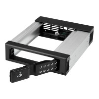 Produktbild för StarTech.com 5.25" to 3.5" Trayless Hard Drive Hot Swap Bay - Removable Hard Drive Bay for 3.5" SATA/SAS Drives - Aluminum (HSB1SATSASBA) - adapter för lagringsfack