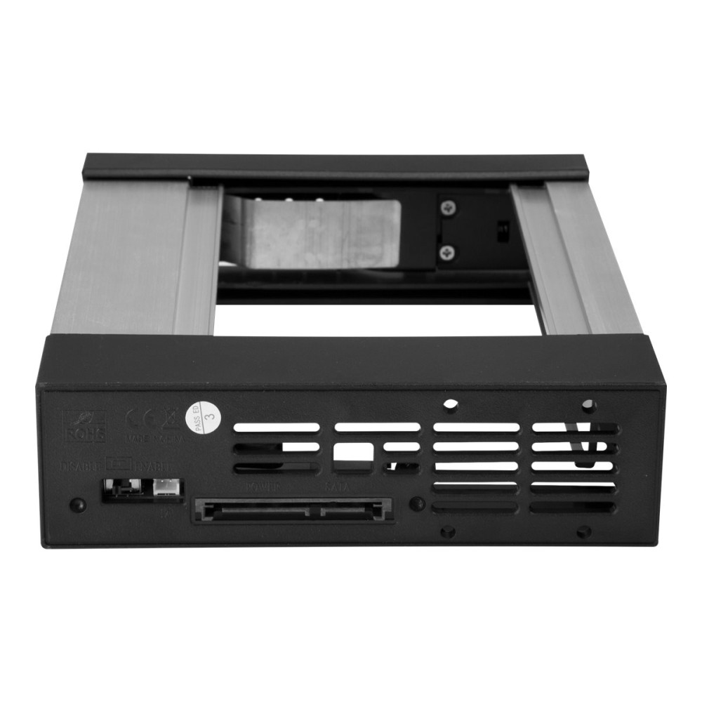 Produktbild för StarTech.com 5.25" to 3.5" Trayless Hard Drive Hot Swap Bay - Removable Hard Drive Bay for 3.5" SATA/SAS Drives - Aluminum (HSB1SATSASBA) - adapter för lagringsfack