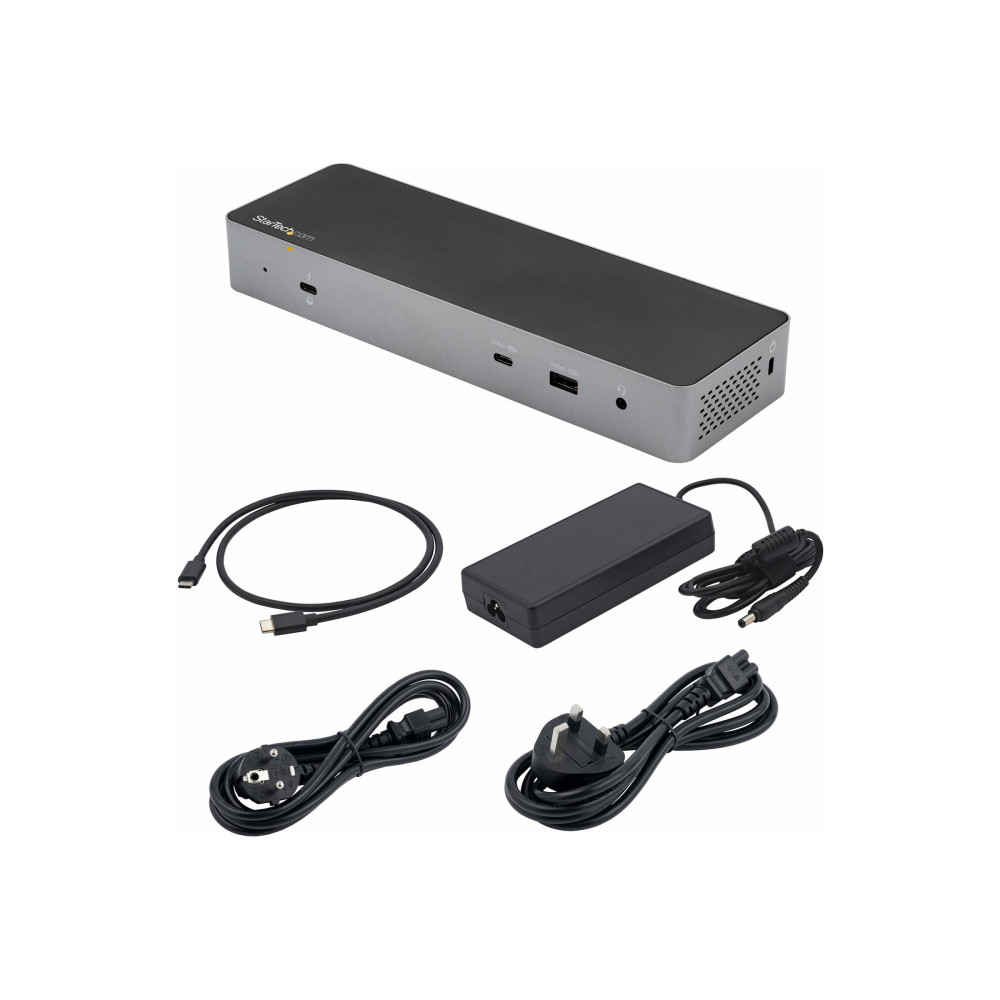 Produktbild för StarTech.com Thunderbolt 3-dockningsstation med USB-C värdkompabilitet - Dubbla 4K 60Hz DisplayPort 1.4- eller dubbla HDMI-skärmar - Singel 8K - TB3/USB-C dockningsstation för bärbar dator - 96 W PD, 5xUSB - 10 Gbit/s - dockningsstation - USB-C 3.2 Gen 2 