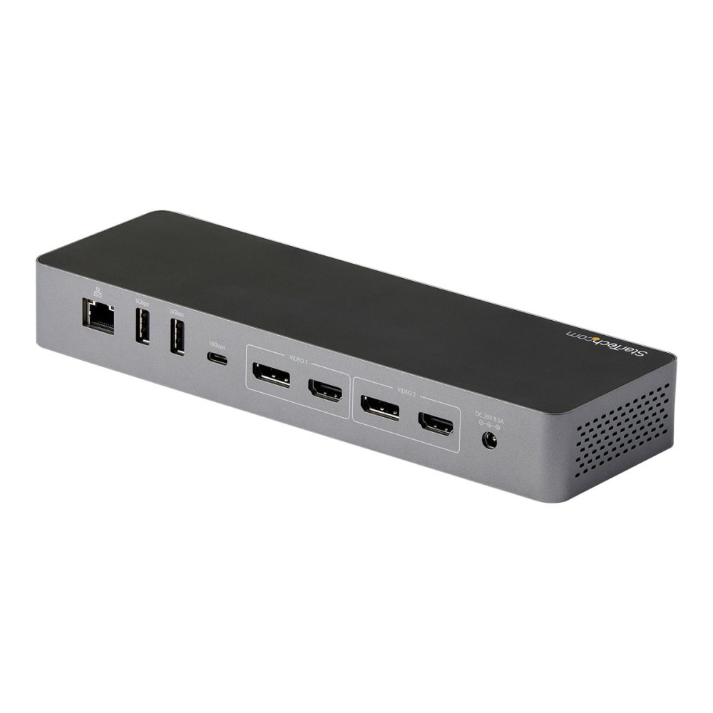 Produktbild för StarTech.com Thunderbolt 3-dockningsstation med USB-C värdkompabilitet - Dubbla 4K 60Hz DisplayPort 1.4- eller dubbla HDMI-skärmar - Singel 8K - TB3/USB-C dockningsstation för bärbar dator - 96 W PD, 5xUSB - 10 Gbit/s - dockningsstation - USB-C 3.2 Gen 2 