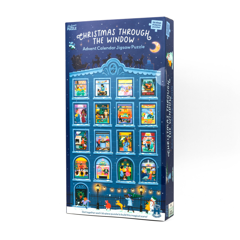 Produktbild för Adventskalender pussel Christmas through the window