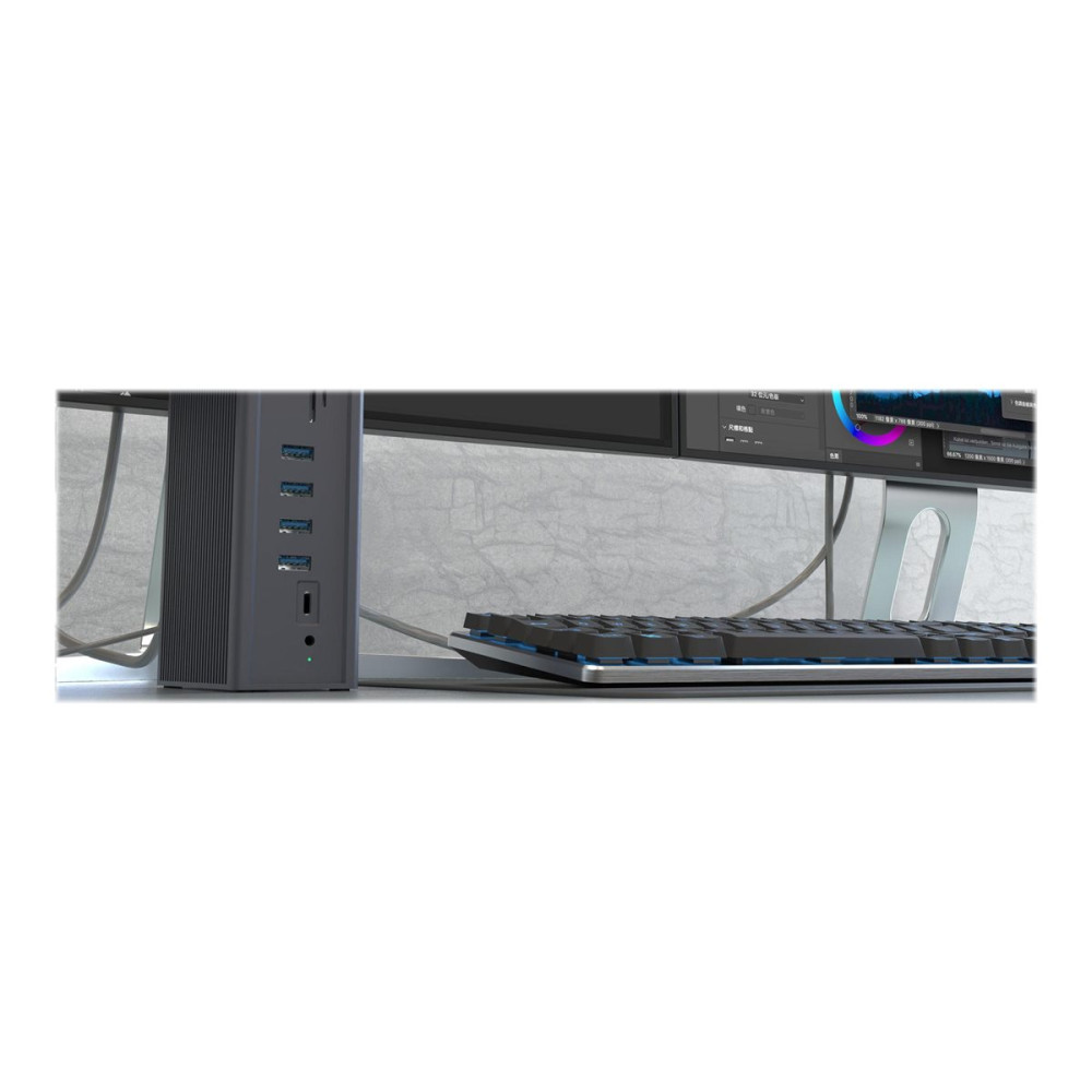 Produktbild för ICY BOX IB-DK2262AC - dockningsstation - USB-C - 2 x HDMI, VGA - 1GbE