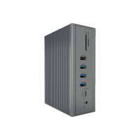 Produktbild för ICY BOX IB-DK2262AC - dockningsstation - USB-C - 2 x HDMI, VGA - 1GbE