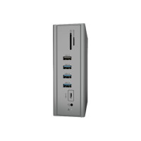 Produktbild för ICY BOX IB-DK2262AC - dockningsstation - USB-C - 2 x HDMI, VGA - 1GbE