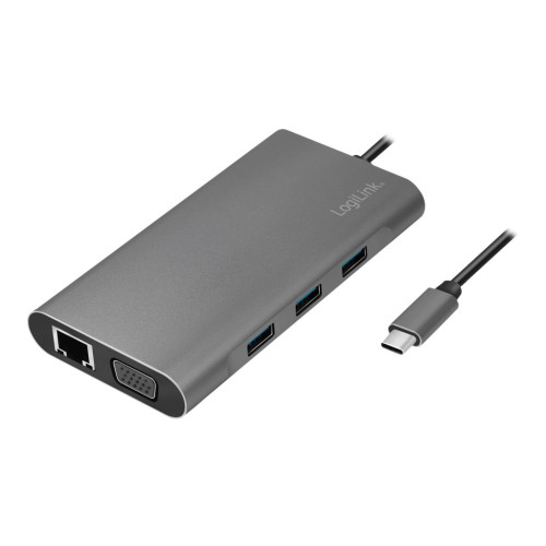 2direct LogiLink - dockningsstation - USB-C 3.2 Gen 1 - HDMI, VGA - 1GbE