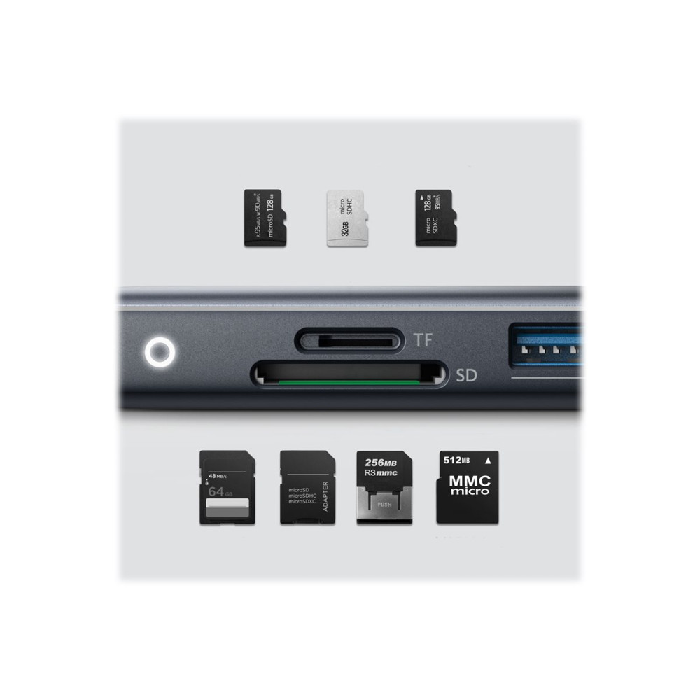 Produktbild för Anker PowerExpand 8-in-1 USB-C PD Media Hub - dockningsstation - USB-C - 2 x HDMI - 1GbE