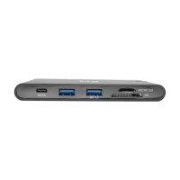 Produktbild för Eaton Tripp Lite Series USB-C Laptop Docking Station - HDMI, VGA, GbE, 4K @ 30 Hz, Thunderbolt 3, USB-A, USB-C, PD Charging 3.0, Black - dockningsstation - USB-C 3.1 / Thunderbolt 3 - VGA, HDMI - 1GbE