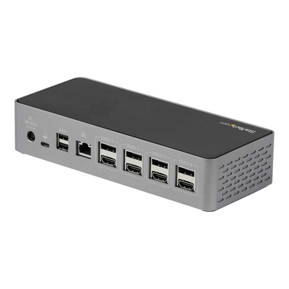 Produktbild för StarTech.com USB-C Dock, 4K 60Hz Quad Monitor DisplayPort & HDMI, Universal USB C Docking Station with 100W Power Delivery Charging, USB Hub w/ 1x USB Type-C & 3x USB-A, Ethernet, Audio - Thunderbolt 3 Compatible (DK31C4DPPDUE) - dockningsstation - USB-C 