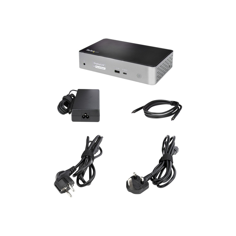 Produktbild för StarTech.com USB-C Dock, 4K 60Hz Quad Monitor DisplayPort & HDMI, Universal USB C Docking Station with 100W Power Delivery Charging, USB Hub w/ 1x USB Type-C & 3x USB-A, Ethernet, Audio - Thunderbolt 3 Compatible (DK31C4DPPDUE) - dockningsstation - USB-C 