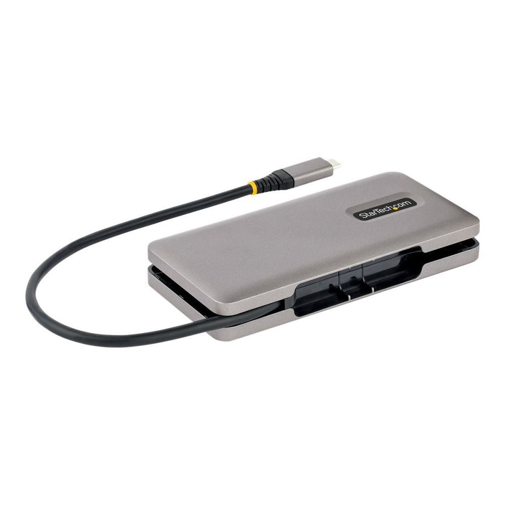 Produktbild för StarTech.com 4-Port USB-C Hub, 1x USB-A and 3x USB-C Ports, USB 3.1 10Gbps, Bus Powered, USB Type C Hub with 9.8in (25cm) Wrap-Around Cable, Portable USB-C to USB-A Hub - USB Expansion Hub (HB31CM1A3CB) - hubb - 4 portar