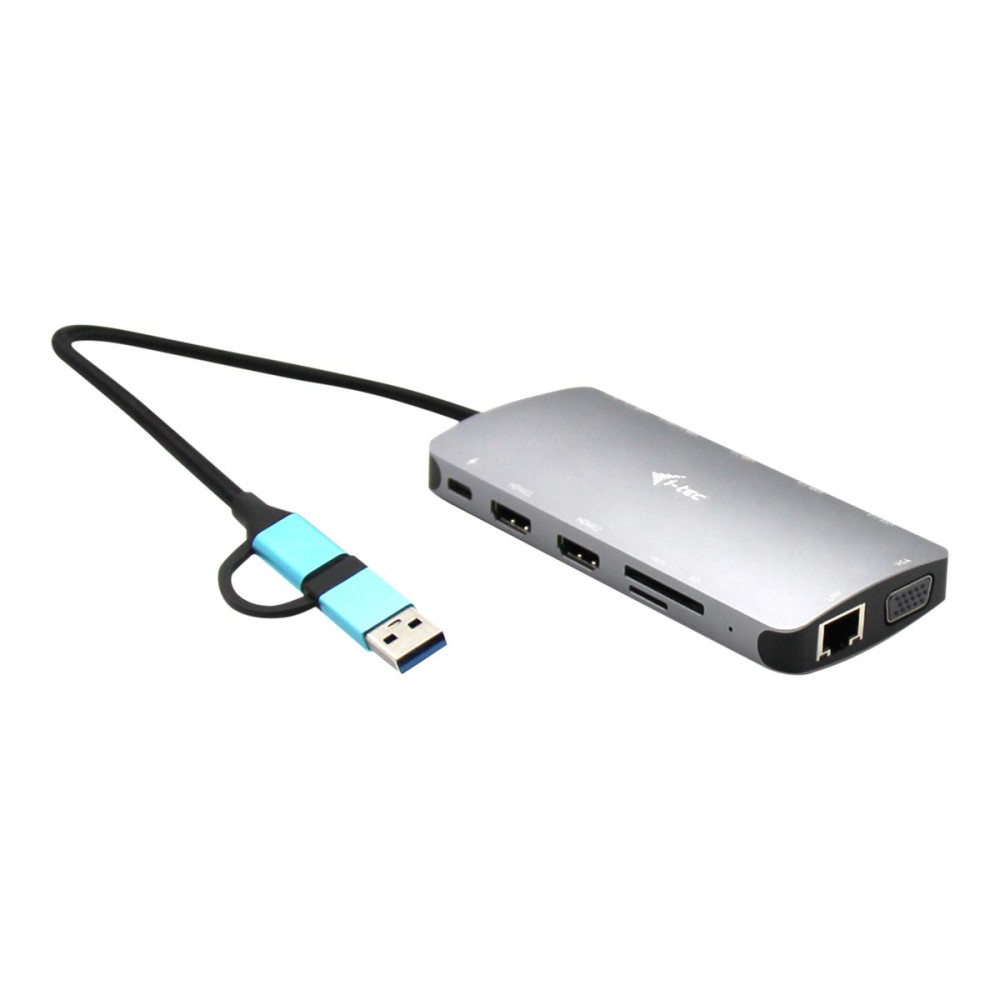 Produktbild för i-Tec Nano Dock - dockningsstation - USB 3.0 / USB4 / Thunderbolt 4 - VGA, 2 x HDMI - 1GbE