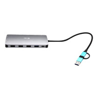 Produktbild för i-Tec Nano Dock - dockningsstation - USB 3.0 / USB4 / Thunderbolt 4 - VGA, 2 x HDMI - 1GbE