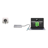 Produktbild för i-Tec Nano Dock - dockningsstation - USB 3.0 / USB4 / Thunderbolt 4 - VGA, 2 x HDMI - 1GbE