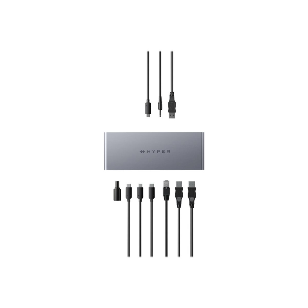 Produktbild för Targus HyperDrive 11-in-1 - dockningsstation - USB-C / Thunderbolt 4 - 11-slot - HDMI, 2 x Thunderbolt - 2.5GbE