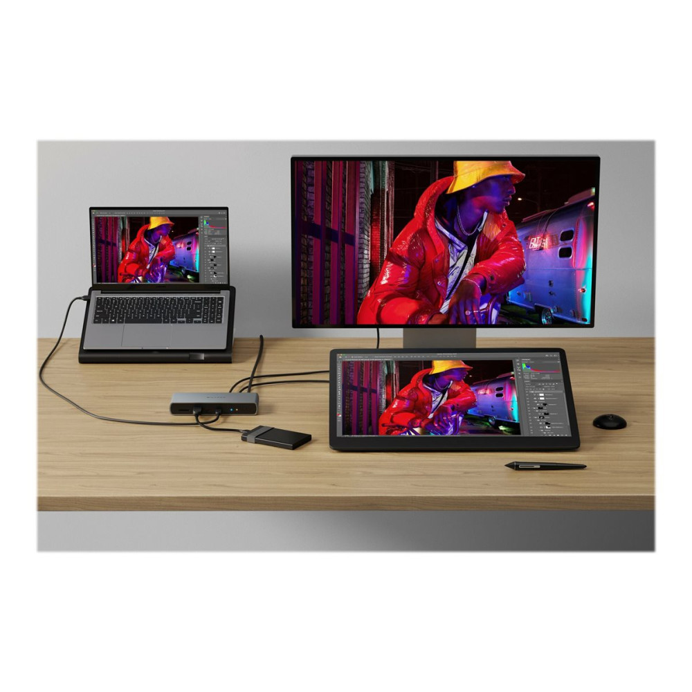 Produktbild för Targus HyperDrive 11-in-1 - dockningsstation - USB-C / Thunderbolt 4 - 11-slot - HDMI, 2 x Thunderbolt - 2.5GbE