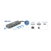 Produktbild för D-Link DUB-2327 - dockningsstation - USB-C / Thunderbolt 3 - HDMI