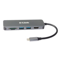 Produktbild för D-Link DUB-2327 - dockningsstation - USB-C / Thunderbolt 3 - HDMI