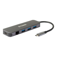 Produktbild för D-Link DUB-2334 - dockningsstation - USB-C - HDMI - 1GbE