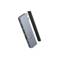 Produktbild för HyperDrive DUO Pro - dockningsstation - USB-C x 2 - HDMI, Thunderbolt, USB4 - 1GbE