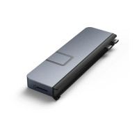 Produktbild för HyperDrive DUO Pro - dockningsstation - USB-C x 2 - HDMI, Thunderbolt, USB4 - 1GbE