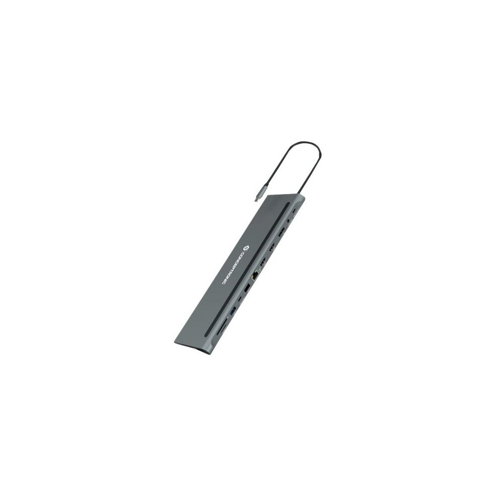 Produktbild för Conceptronic DONN17G - dockningsstation - USB-C 3.2 Gen 1 - 2 x HDMI, DP - 1GbE