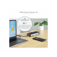 Produktbild för StarTech.com USB-C Triple Monitor Docking Station - HDMI/DP Triple 4k USB-C Dock - 5x USB Hub - GbE - 100W PD - Universal Multi Monitor Docking Station - Thunderbolt 3/4 Compatible (116E-USBC-DOCK) - dockningsstation - USB-C - 1GbE