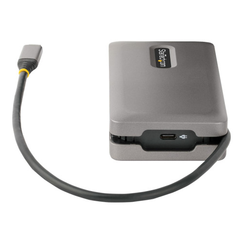 StarTech.com StarTech.com USB-C Multiport Adapter, 4K 60Hz HDMI/DP Video, 3-Port USB Hub, 100W Power Delivery Pass-Through, GbE, USB Type-C Travel Dock w/ Charging, 1ft/30cm Wrap-Around Cable - Mini Laptop Docking Station (DKT31CDHPD3) - dockningsstation - USB-C - HDM