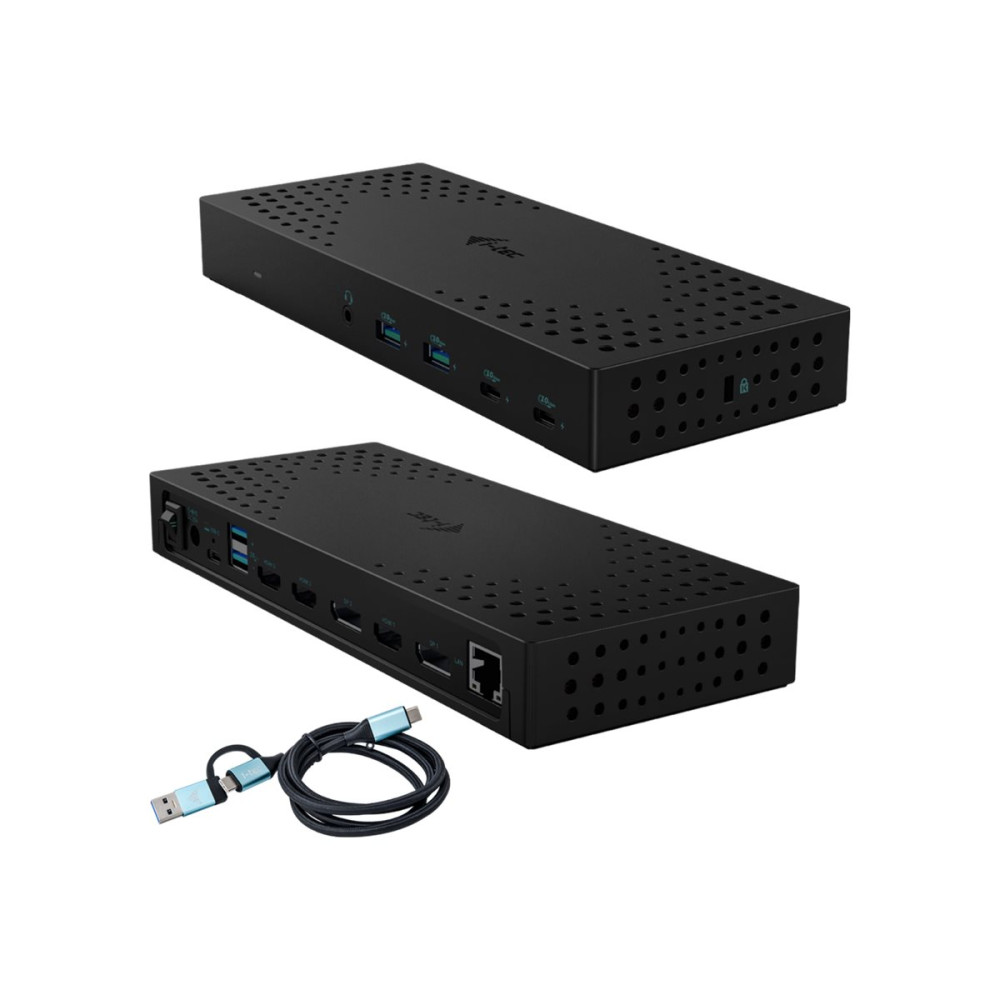 Produktbild för i-Tec - dockningsstation - USB-C / USB4 / USB 3.0 Thunderbolt 3 / Thunderbolt 4 - 2 x DP, 3 x HDMI - 1GbE