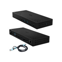 Produktbild för i-Tec - dockningsstation - USB-C / USB4 / USB 3.0 Thunderbolt 3 / Thunderbolt 4 - 2 x DP, 3 x HDMI - 1GbE