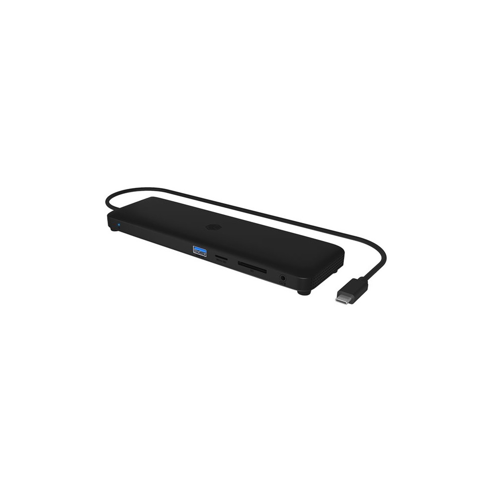 Produktbild för ICY BOX 11-in-1 Mobile with Triple Video Output - dockningsstation - USB-C - 2 x HDMI, DP - 1GbE