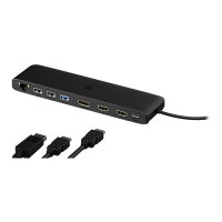 Produktbild för ICY BOX 11-in-1 Mobile with Triple Video Output - dockningsstation - USB-C - 2 x HDMI, DP - 1GbE