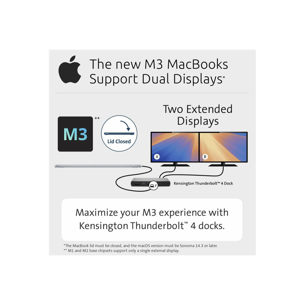 Produktbild för Kensington SD5760T - dockningsstation - USB-C / USB4 / Thunderbolt 3 / Thunderbolt 4 - 2 x HDMI, Thunderbolt - 1GbE