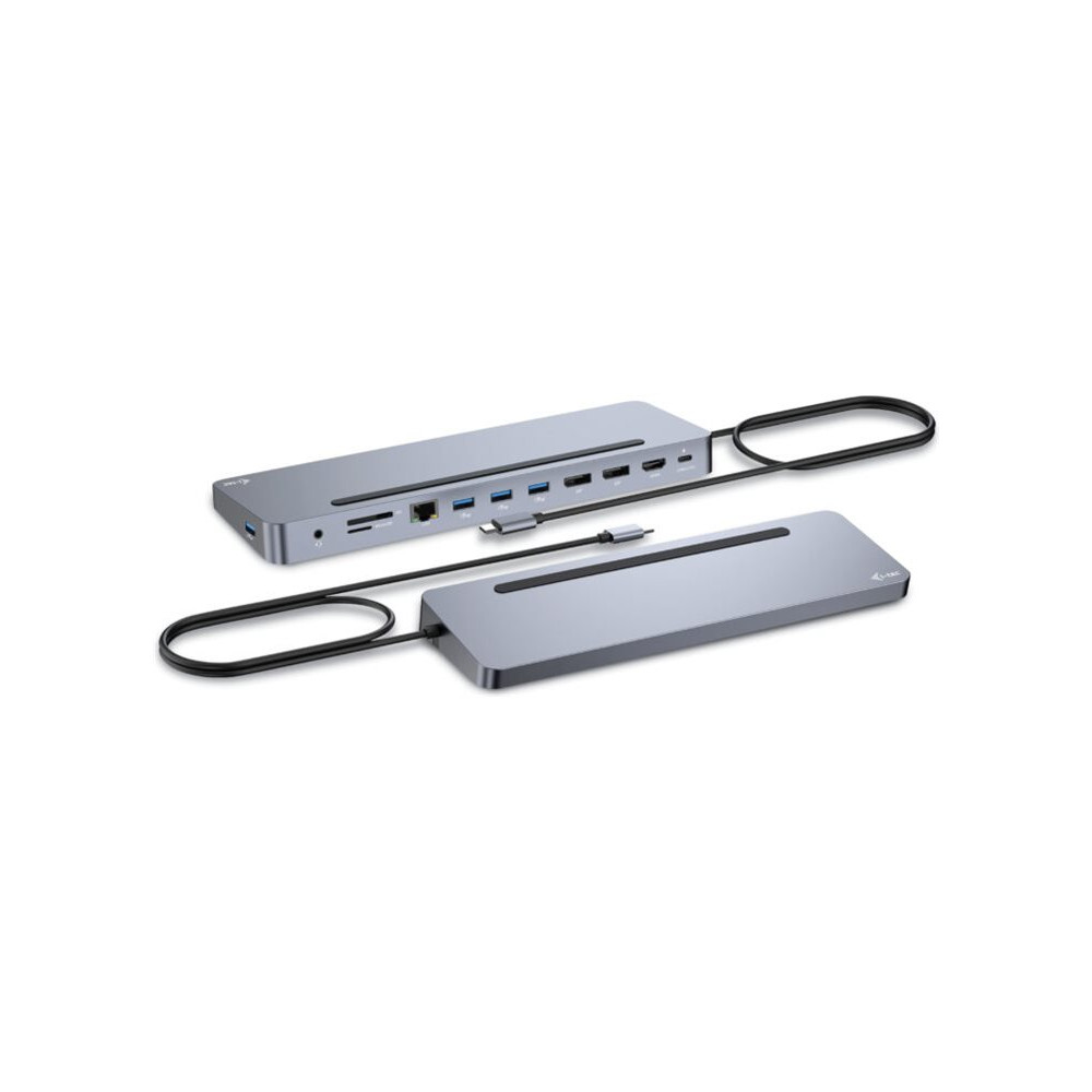 Produktbild för i-Tec 11-in-1 - dockningsstation - USB-C / USB4 / Thunderbolt 3 / Thunderbolt 4 - 11-slot - 2 x DP, HDMI - 1GbE