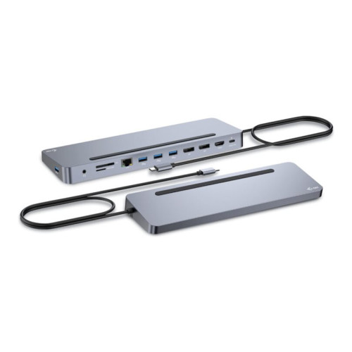 i-tec i-Tec 11-in-1 - dockningsstation - USB-C / USB4 / Thunderbolt 3 / Thunderbolt 4 - 11-slot - 2 x DP, HDMI - 1GbE
