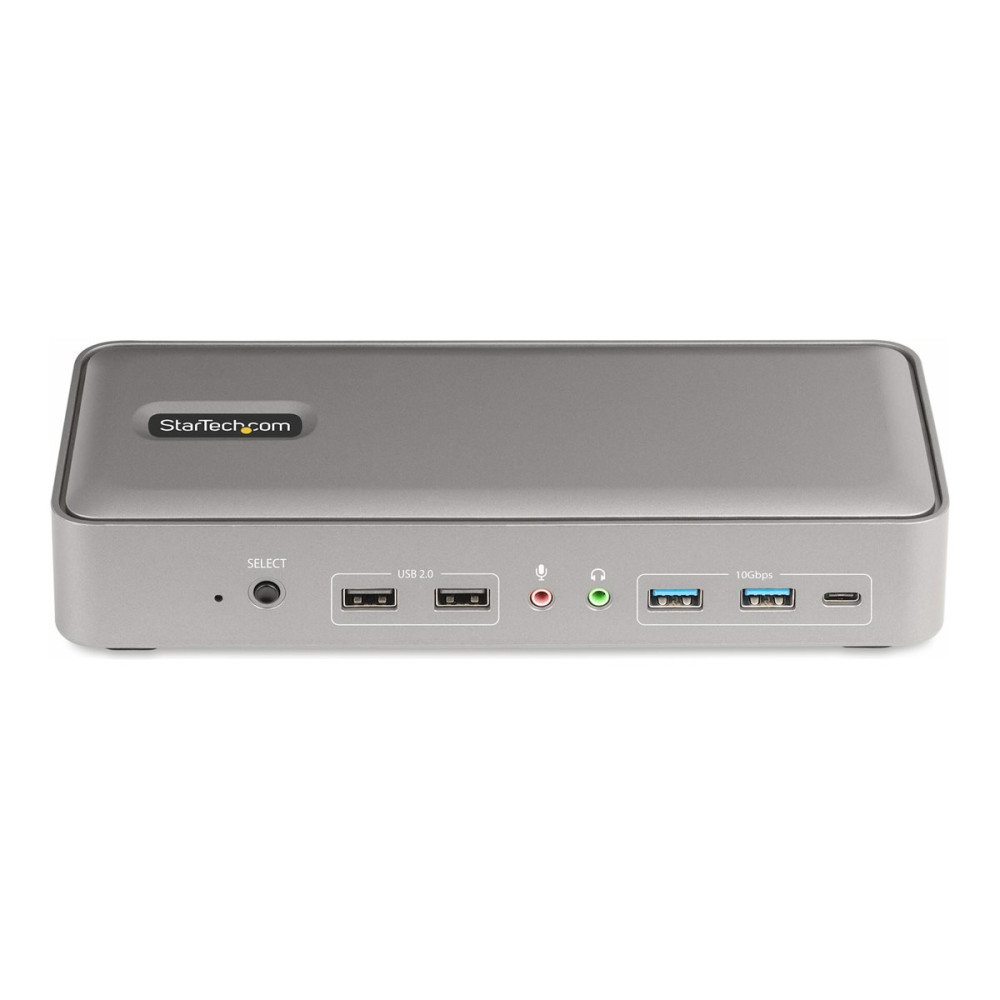 Produktbild för StarTech.com Dual-Laptop USB-C KVM Docking Station, Dual Monitor 4K 60Hz DisplayPort Dock, 5-Port USB Hub, GbE, 90W/45W Power Delivery to Two Laptops, Windows/Mac, 2-Host KVM Dock - dockningsstation - USB-C 3.2 Gen 2 - 2 x DP - 1GbE - TAA-kompatibel