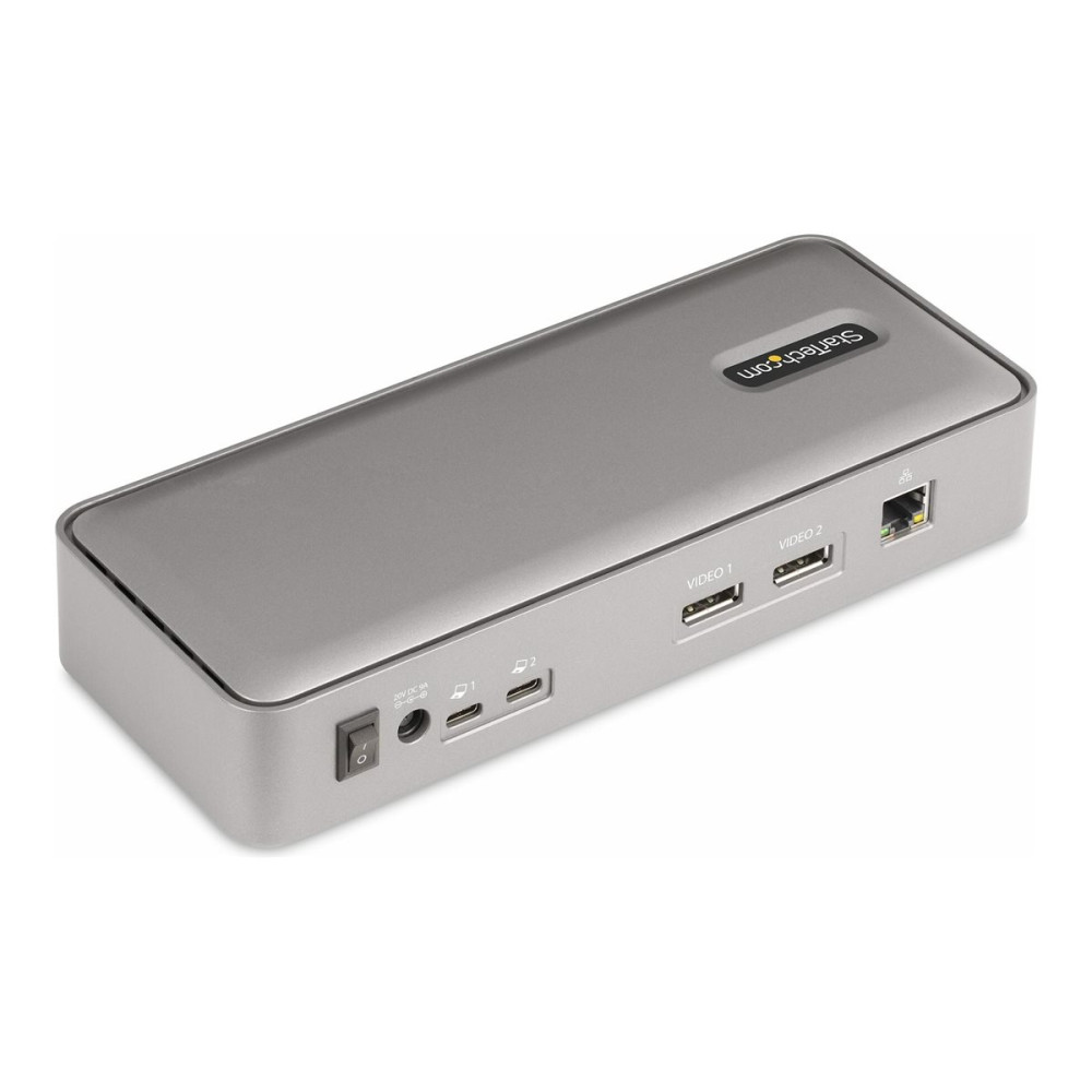 Produktbild för StarTech.com Dual-Laptop USB-C KVM Docking Station, Dual Monitor 4K 60Hz DisplayPort Dock, 5-Port USB Hub, GbE, 90W/45W Power Delivery to Two Laptops, Windows/Mac, 2-Host KVM Dock - dockningsstation - USB-C 3.2 Gen 2 - 2 x DP - 1GbE - TAA-kompatibel