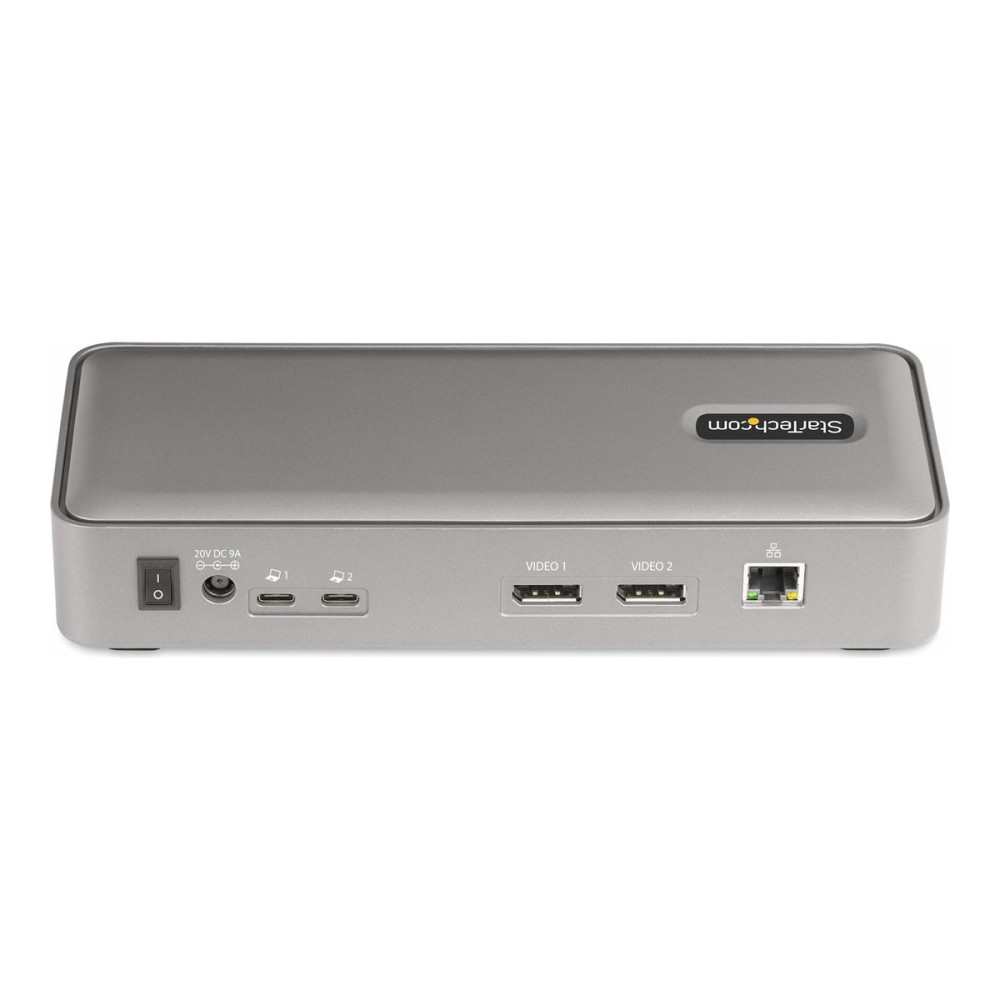 Produktbild för StarTech.com Dual-Laptop USB-C KVM Docking Station, Dual Monitor 4K 60Hz DisplayPort Dock, 5-Port USB Hub, GbE, 90W/45W Power Delivery to Two Laptops, Windows/Mac, 2-Host KVM Dock - dockningsstation - USB-C 3.2 Gen 2 - 2 x DP - 1GbE - TAA-kompatibel