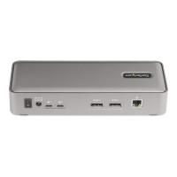 Produktbild för StarTech.com Dual-Laptop USB-C KVM Docking Station, Dual Monitor 4K 60Hz DisplayPort Dock, 5-Port USB Hub, GbE, 90W/45W Power Delivery to Two Laptops, Windows/Mac, 2-Host KVM Dock - dockningsstation - USB-C 3.2 Gen 2 - 2 x DP - 1GbE - TAA-kompatibel