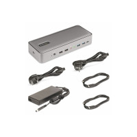 Produktbild för StarTech.com Dual-Laptop USB-C KVM Docking Station, Dual Monitor 4K 60Hz DisplayPort Dock, 5-Port USB Hub, GbE, 90W/45W Power Delivery to Two Laptops, Windows/Mac, 2-Host KVM Dock - dockningsstation - USB-C 3.2 Gen 2 - 2 x DP - 1GbE - TAA-kompatibel