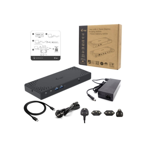 i-tec i-Tec - dockningsstation - USB-C / USB4 / Thunderbolt 3 / Thunderbolt 4 - HDMI, 2 x DP++ - 1GbE