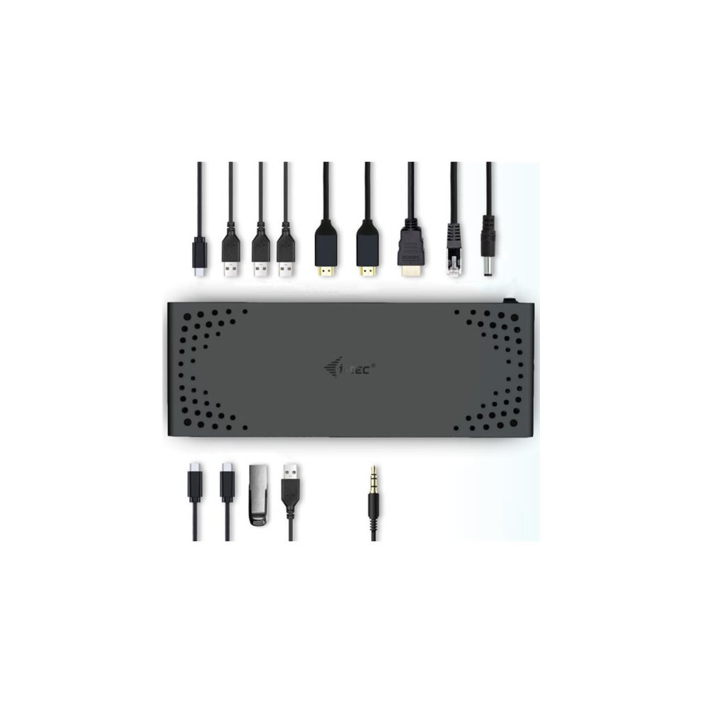 Produktbild för i-Tec - dockningsstation - USB-C / USB4 / Thunderbolt 3 / Thunderbolt 4 - HDMI, 2 x DP++ - 1GbE