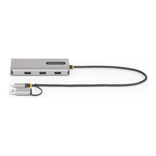 StarTech.com StarTech.com USB-C Multiport Adapter w/Attached USB-C to USB-A Dongle, Dual HDMI (4K30Hz/1080p60Hz), 3x USB-A, Mini Laptop Docking Station, Travel Dock, 1.3ft/40cm Cable - Dual Display M1/M2 MacBook/Windows/Chrome (167B-USBC-MULTIPORT) - dockningsstation 